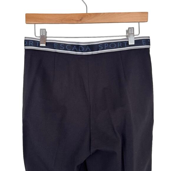 Escada Sport Spell Out Waistband Black Trousers Sz 4 - Picture 3 of 8